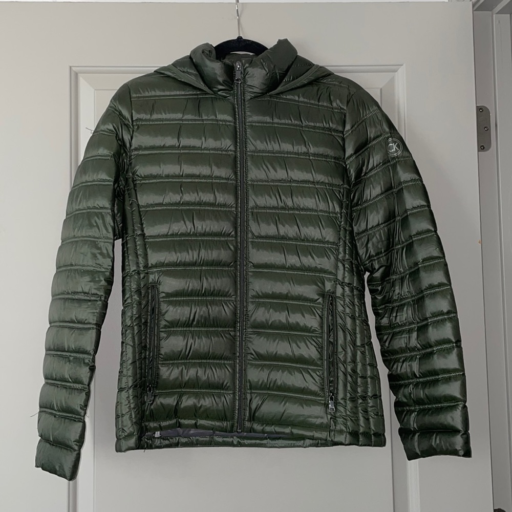 Calvin Klein Hooded Packable Shine Down Puffer Coat